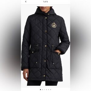 Lauren Ralph Lauren Quilted Hooded Parka Dark Navy